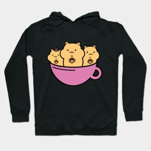 humster family in coffee cup Hoodie